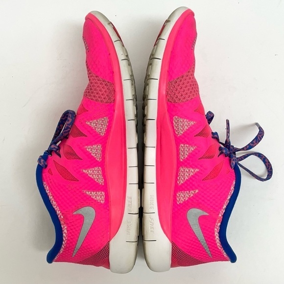 Nike Free 5.0 pink running shoes sneakers 5.5 youth - Picture 6 of 9